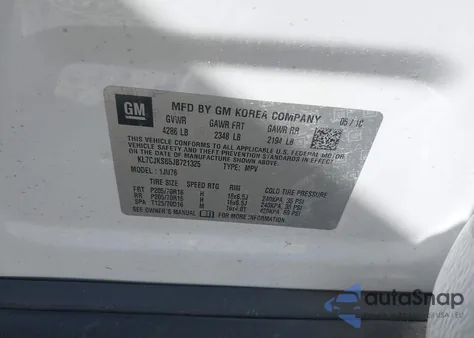 2018 Chevrolet Trax Ls z USA, uszkodzony, nr VIN KL7CJKSB5JB721325